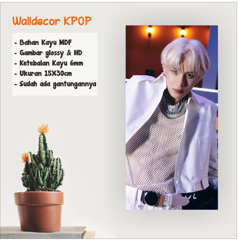 WALLDECOR NCT 127 JUNGWOO STICKER UKURAN 15X30 CM WALL DECOR POSTER KAYU HIASAN DINDING KPOP