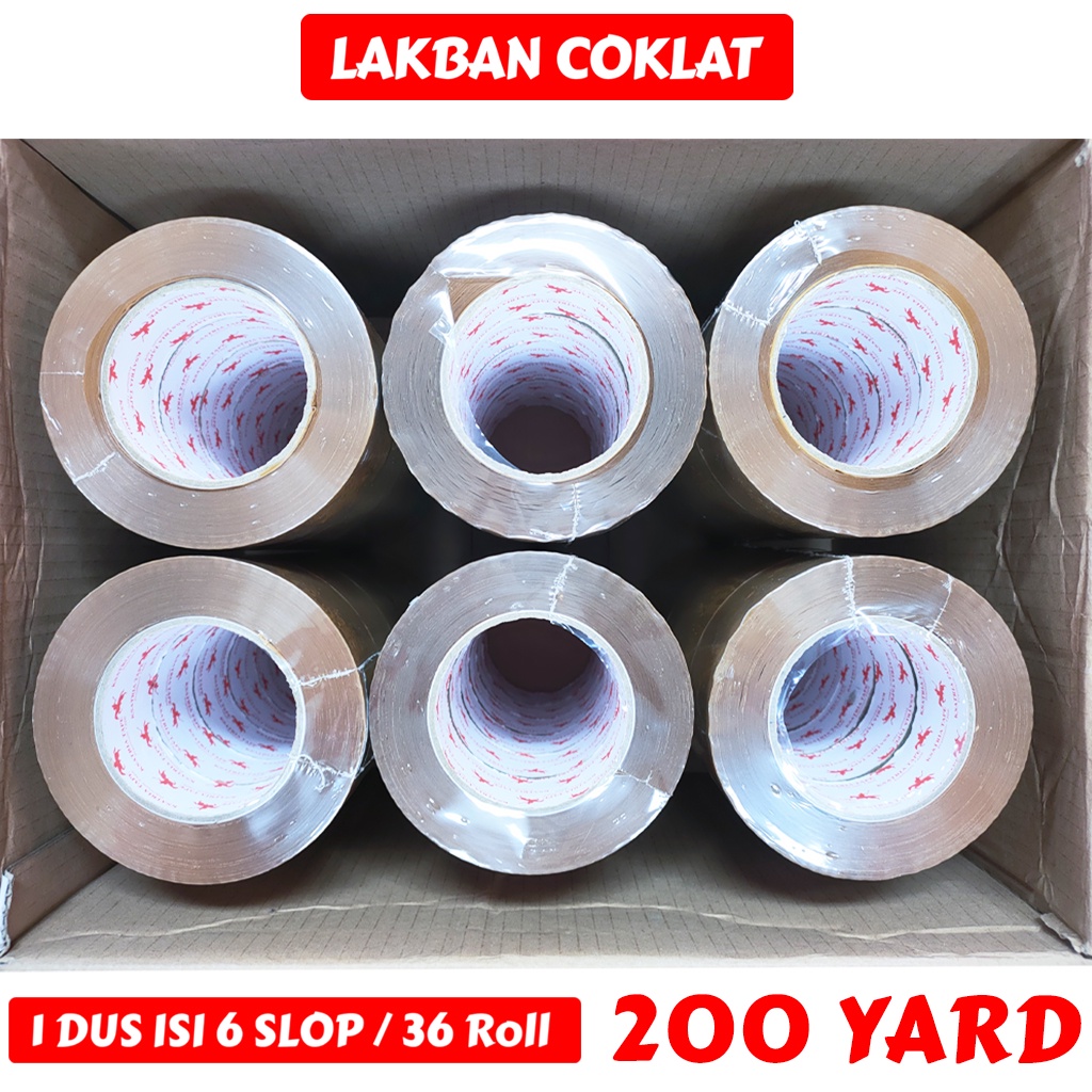 

gk Lakban OPP Tape / Lakban Coklat KSATRIA Tape 200 Yard (1 Dus)