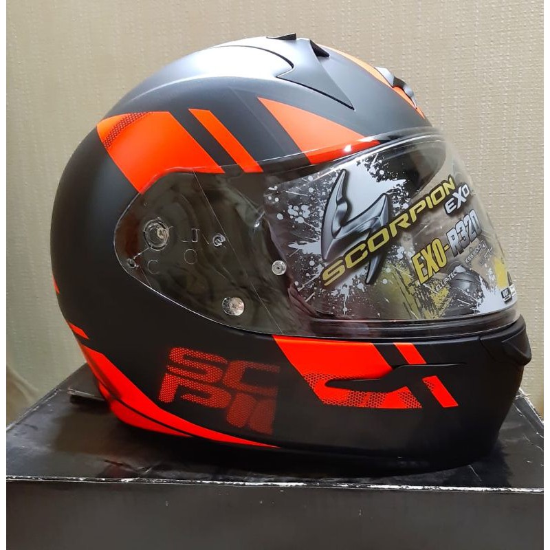Helm Scorpion Exo R320 Endeavor Black Orange Import Original Shopee Indonesia