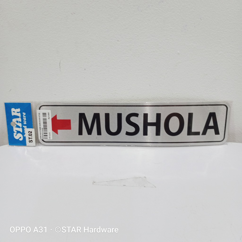 

STAR HARDWARE - ST02 STIKER MUSHOLA KE KIRI - STICKER SIGN ALUMINIUM (21 X 5 cm) - STIKER PETUNJUK