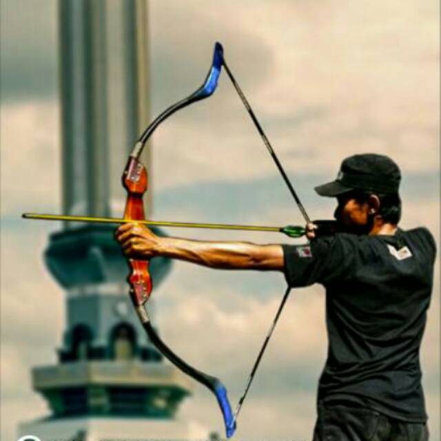 HornWoodbow Panah Busur dg siyah/Tanduk