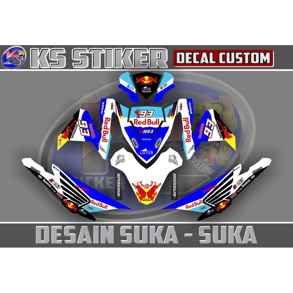 stiker decal vario 125-150 esp redbull Termurah