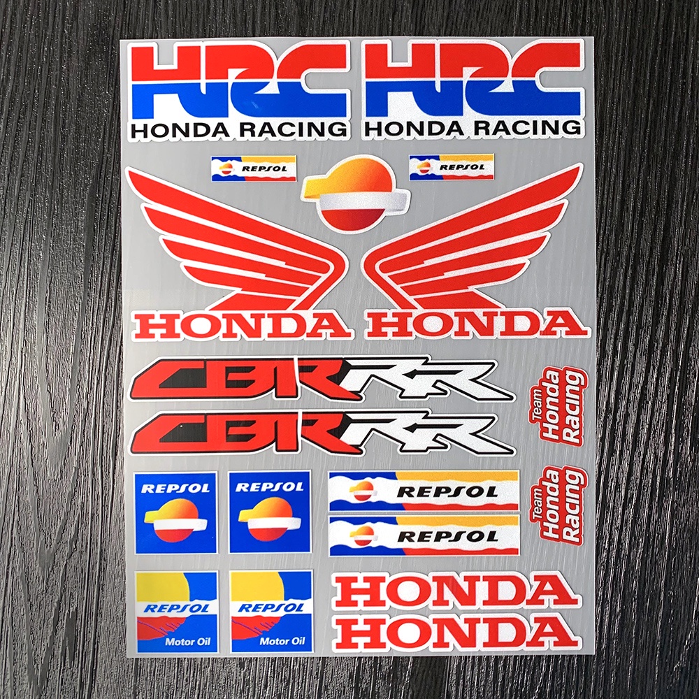 Honda HRC Reflective Motorcycle Sticker Repsol Motocross Sponsor Peripheral Brand Decoration Decals