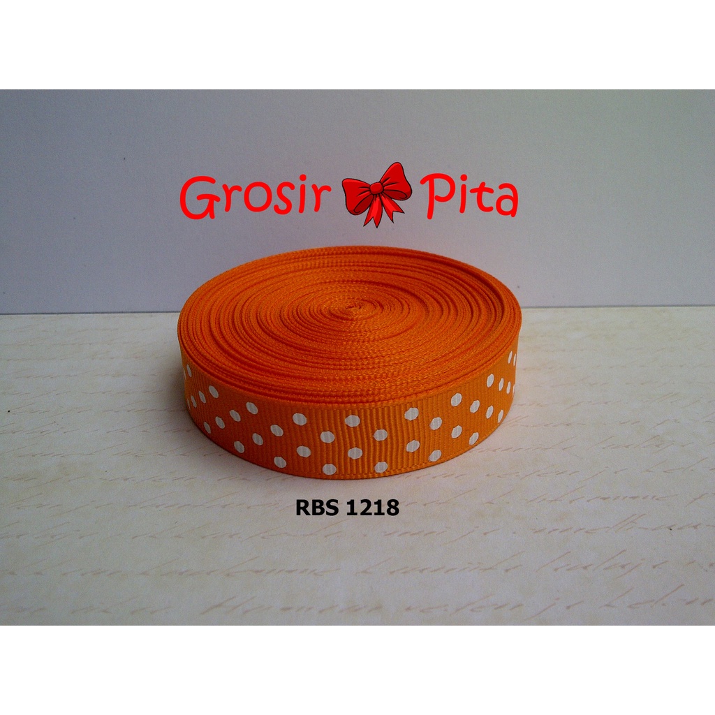 

(25 yard) Pita Grosgrain Motif Polkadot RBS 1218 | Toko Bahan Craft | Grosir Pita