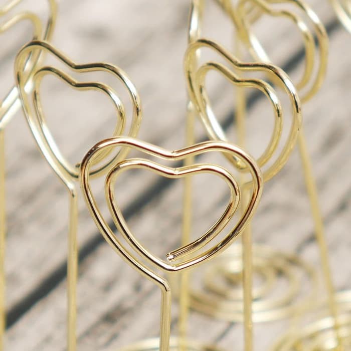 Metal Card/Photo Holder - Heart Shape