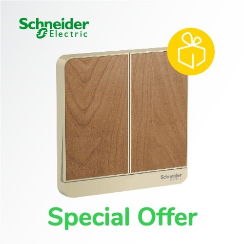 Schneider Electric AvatarOn Saklar Lampu Seri 2 Gang 1 Arah