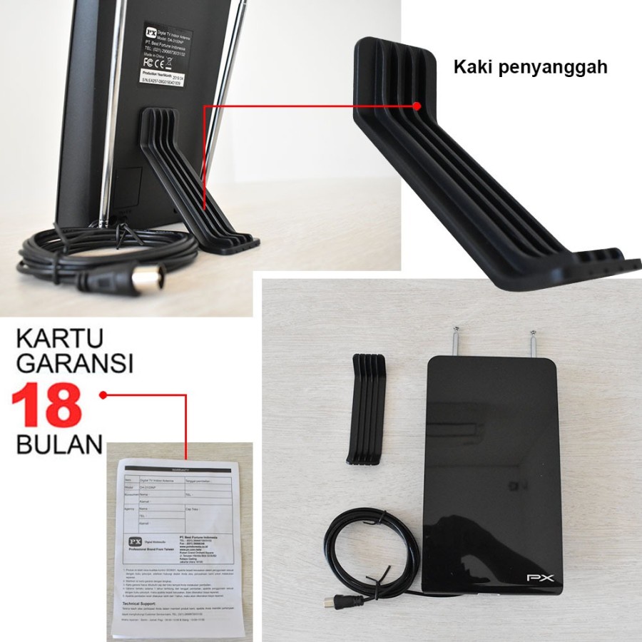 Antena TV Indoor PX DA-3100NP Digital TV DVB-T2 (Garansi 18 bulan)