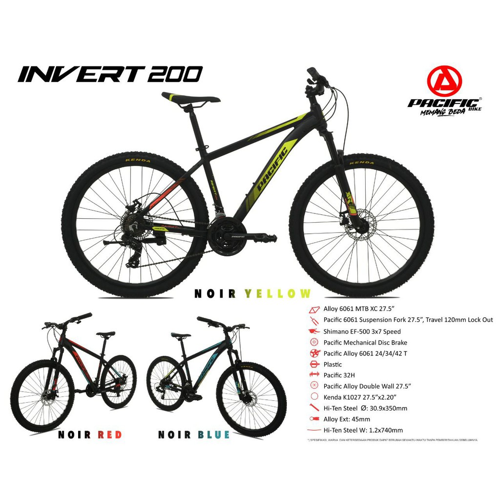 Sepeda Gunung/MTB 27,5" Pacific Invert 200