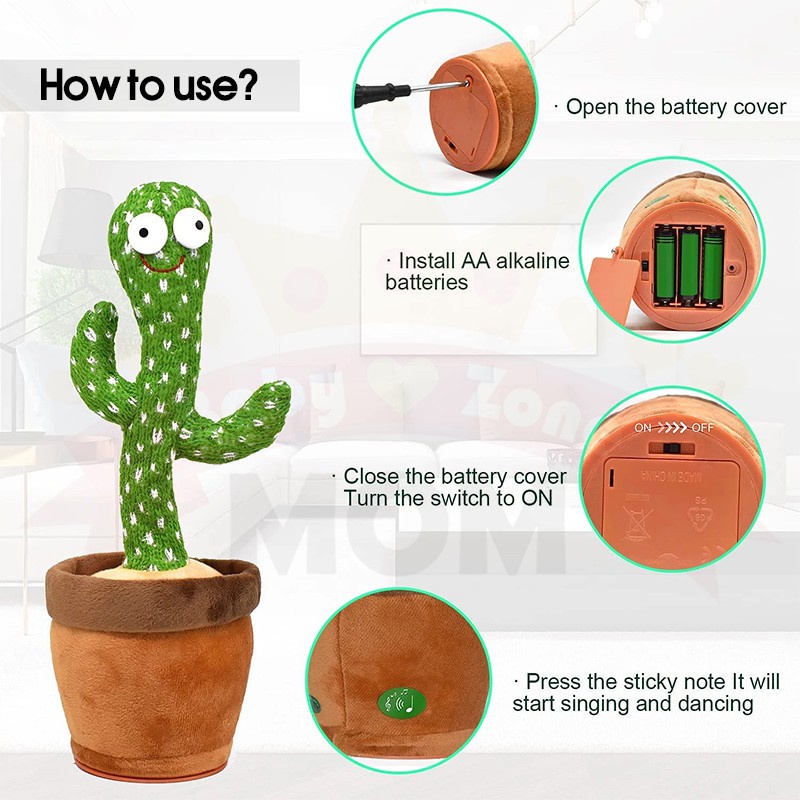 Promo Usb Cactus Toy Boneka Pintar Kaktus Joget Joged Goyang Bisa Ngomong Rekam Bicara Menari Dance