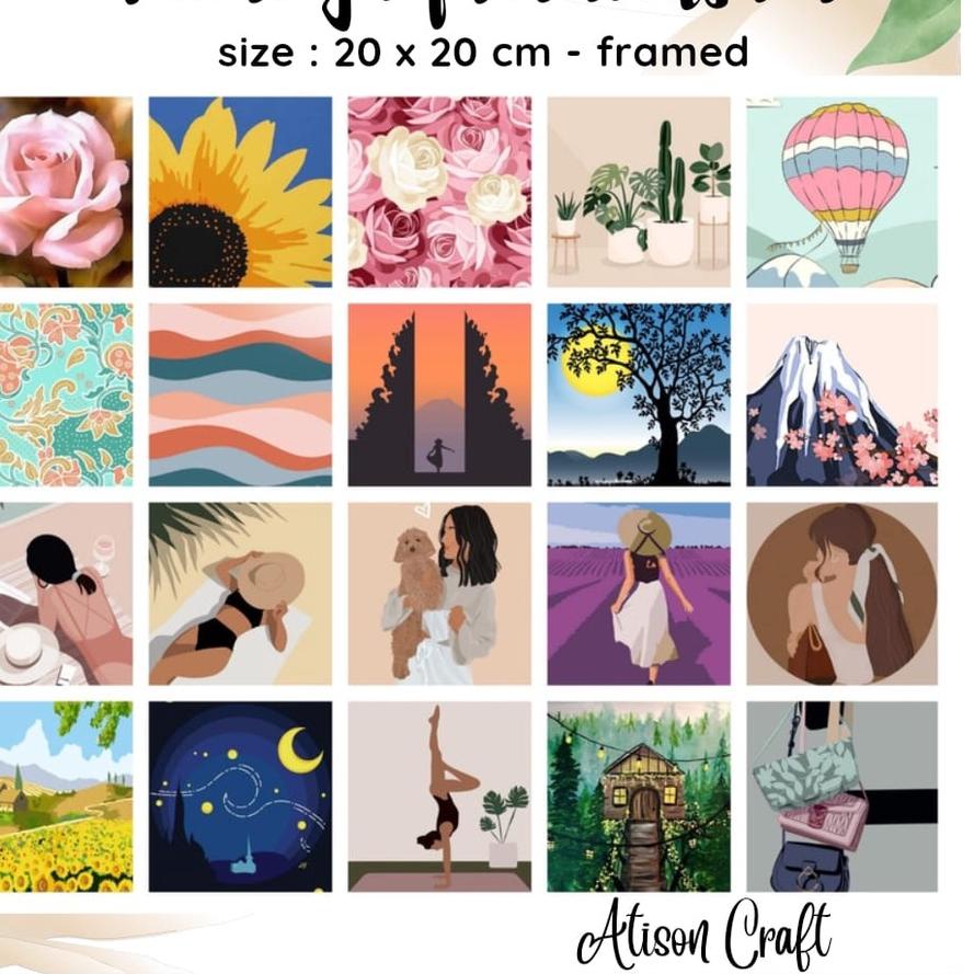

Pasti Terkini mini paint by number kit ready jakarta painting by numbers 20x20 cm mix picture