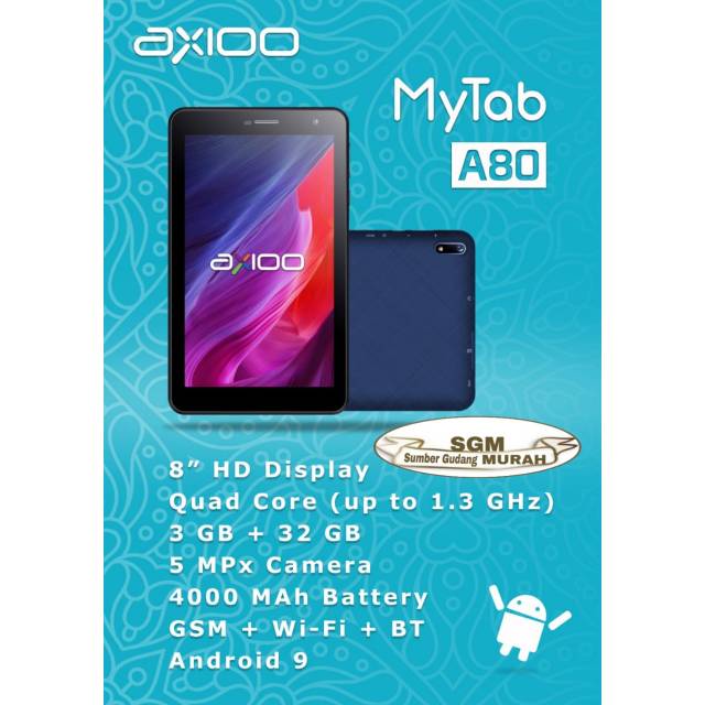 TABLET AXIOO MYTAB A80 3/32GB GARANSI RESMI