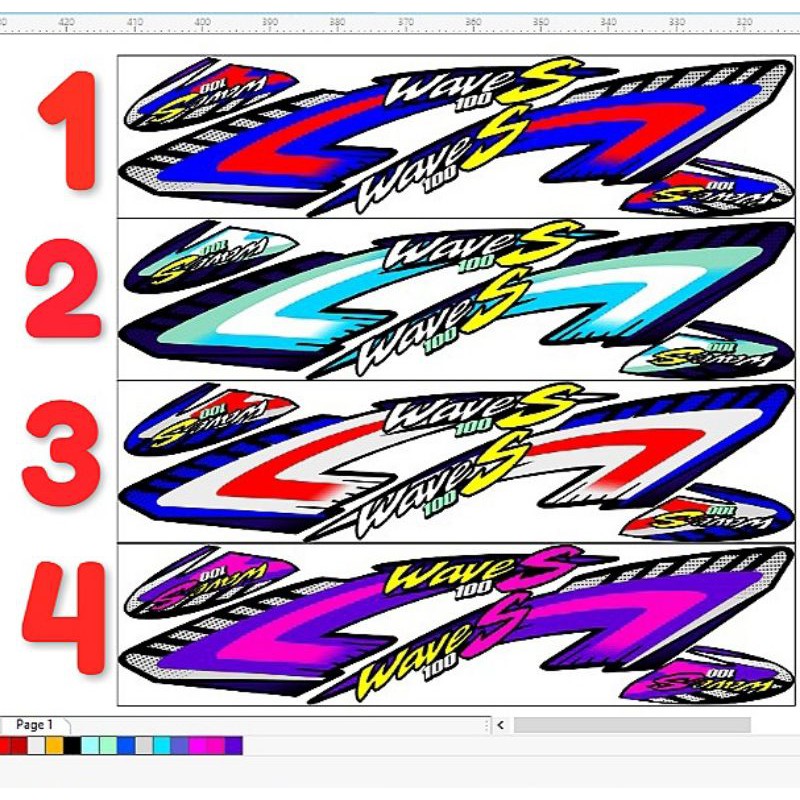 Setiker Stiker striping wave100s Thailand / sticker wave100 Thailook