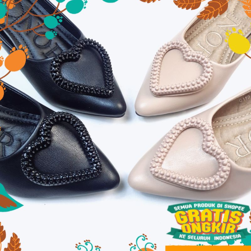 sepatu sendal pink salem grey ungu hijau muda tua dark light / Sepatu Heels Formal NGS150A