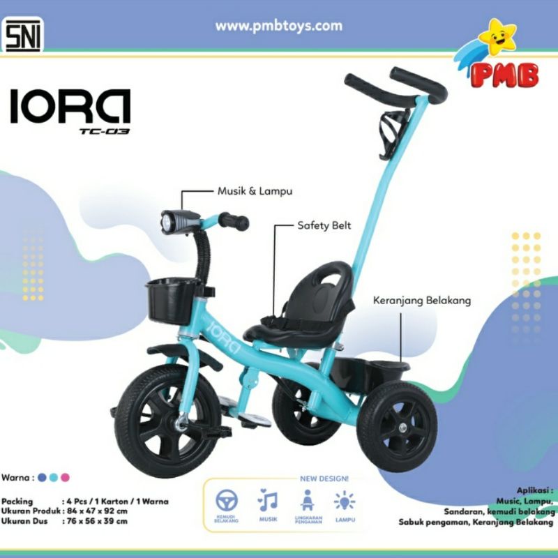 SEPEDA RODA TIGA / TRICYCLE DORONG PMB IORA TC 03