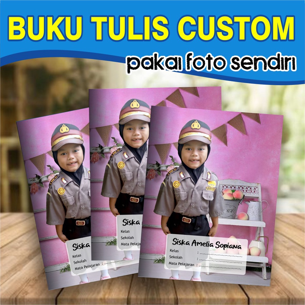 

PAKET 5 BUKU - BUKU TULIS CUSTOM FOTO - BISA REQUEST FOTO DAN NAMA SENDIRI