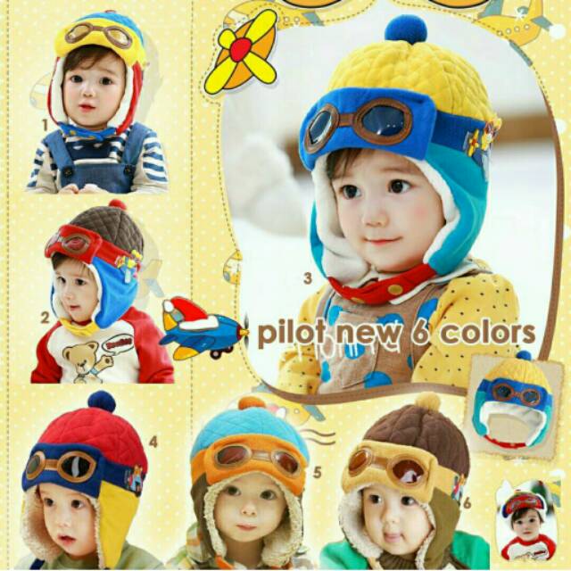 TOPI PILOT kupluk anak bayi murah