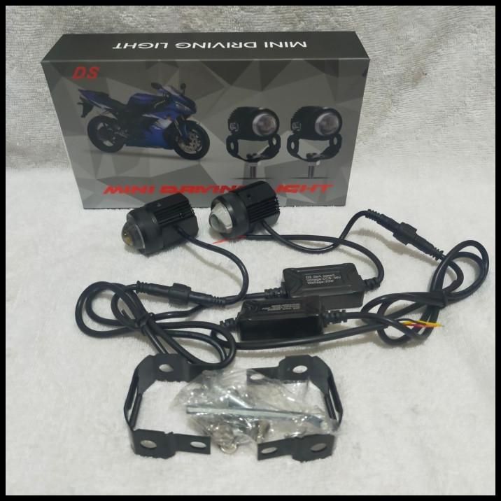 Lampu Sorot Tembak Laser Bulat Mini Driving Light D2 High Low