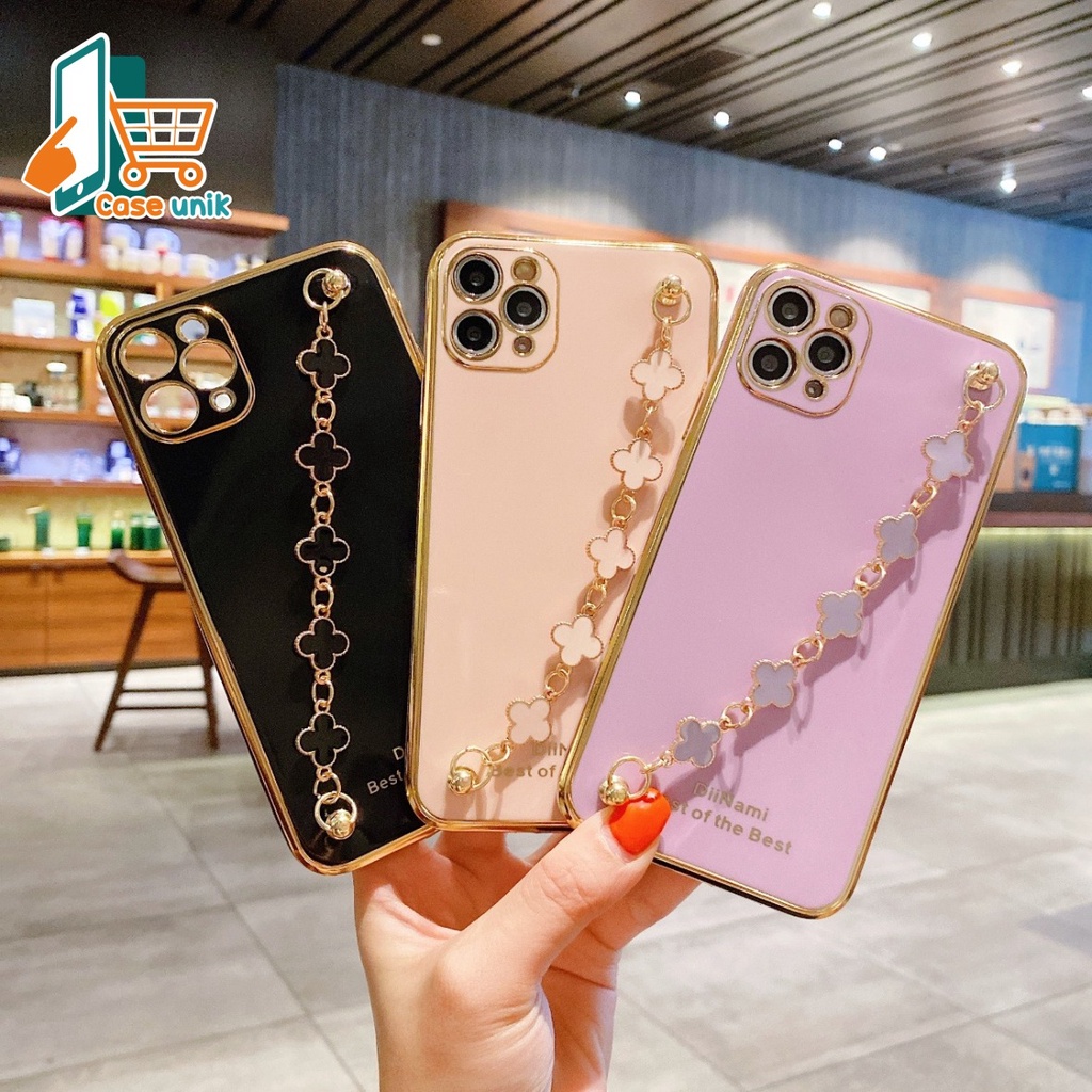 Y011 SOFTCASE SHINE PLATING CASE RANTAI DIINAMI OPPO A3S A37 NEO 9 A8 A31 2020 A15 A15S CS3387