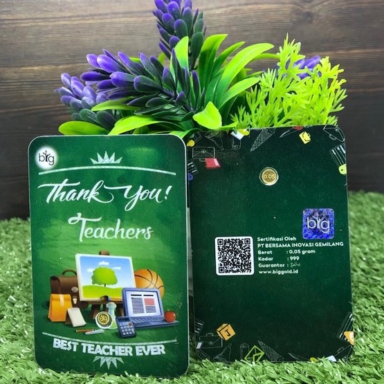 Thank You Teacher Logam Mulia Emasin Mini BIG Gold Emas 24K 0,1 0,05 0,025 | 0.1 0.05 0.025 gram Har