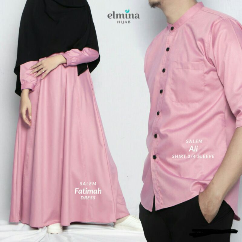 Baju Couple Warna Salem By Elmina Hijab Dan Hayzum