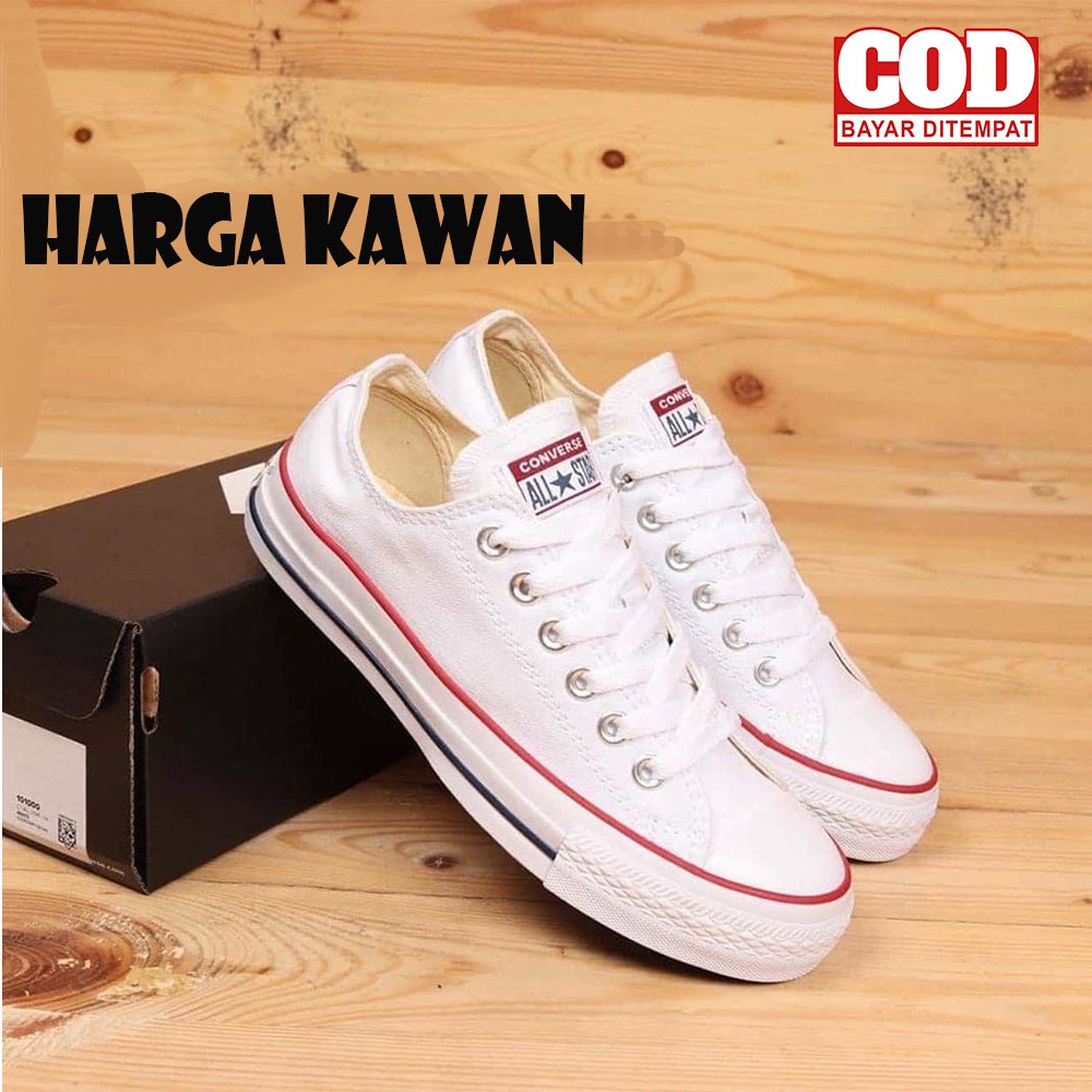 Terbaik SepatuConverse_allstar pendek putih+bok converse - Harga Kawan