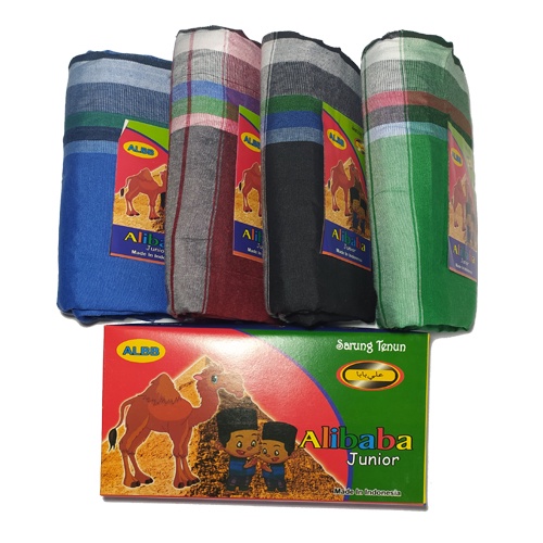 Kain Sarung anak kecil laki-laki untuk sholat-Sarung Tenun Box Junior-Vegasus Store(COD)