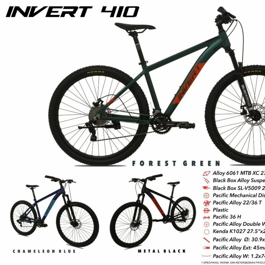 Sepeda Mtb 27.5 Pasific exotic aviator invert 410