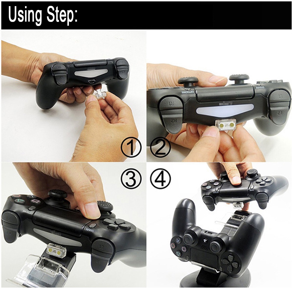 Dock Charging Stik Kontroler PS4 PlayStation 4 / Slim / Pro Dengan 4 Adaptor Magnetik Dan Kabel Micro USB