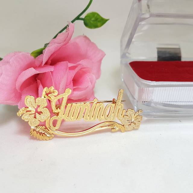 Bros Nama Gold Lapis Emas Asli