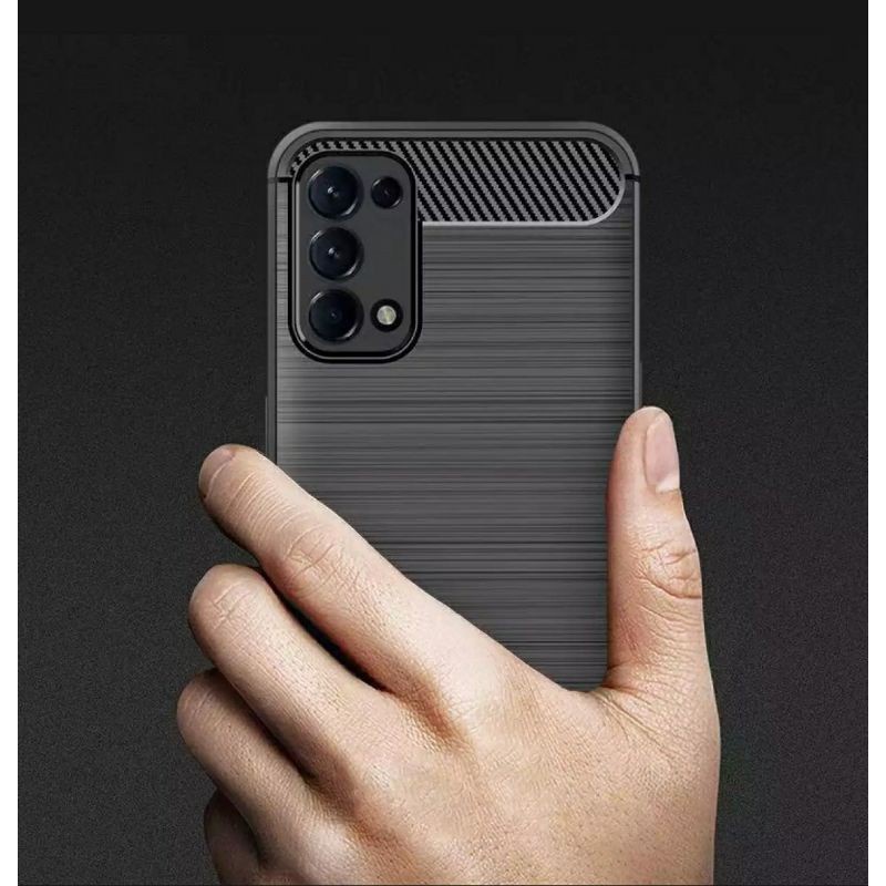 OPPO RENO 8 5G 8 4G 7 4G 6 4G 6 5G RENO 5 5F CASE SOFT IPAKY CARBON, SOFTCASE KARBON SLIM FIT BLACK CARBON