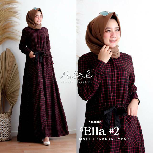 Gamis muslimah ella #2 by nabtik /gamis wanita terbaru original nabtik