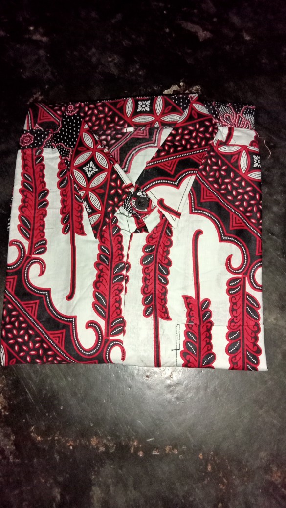 Kemeja Batik Pria Lengan Panjang Size M L Xl Xxl  Bswart Batik Hrb026 Kenongo Hem Panjang Padi