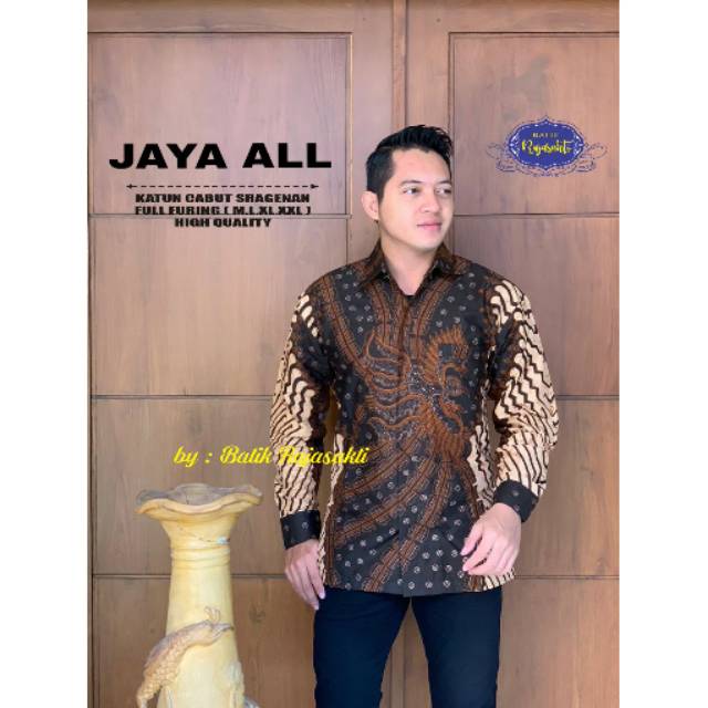 Batik Pria JAYA Asli Katun Halus Sragenan Full Furing Murah