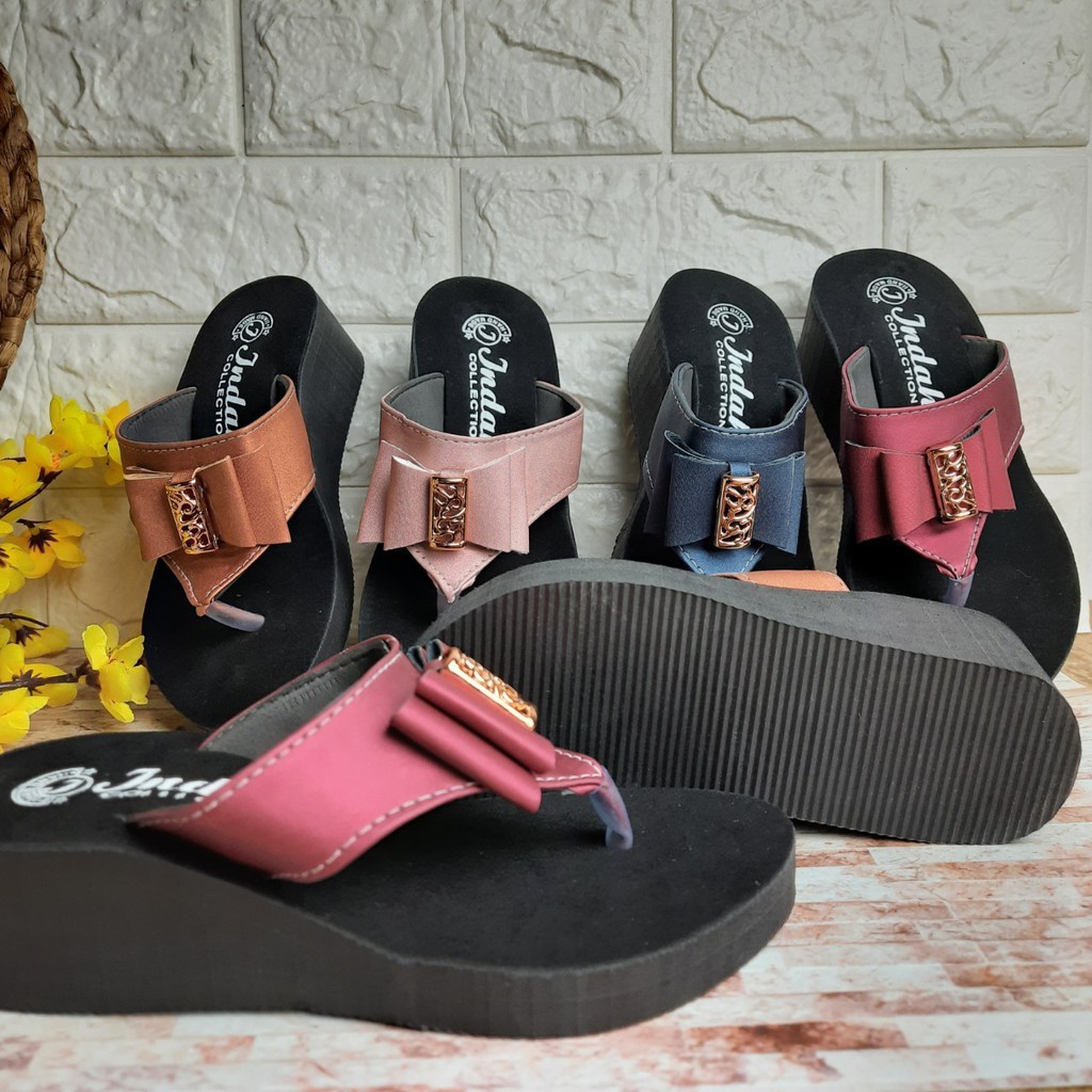 [TAMAN SEPATU TRENDY MURAH] SANDAL ANAK SPONS TINGGI PITA 3 4 5 6 7 8 TAHUN KAX02