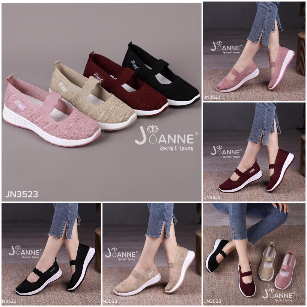 JOANNE SEPATU WANITA FLYKNIT FLATS SHOES #JN3523 ORIGINAL