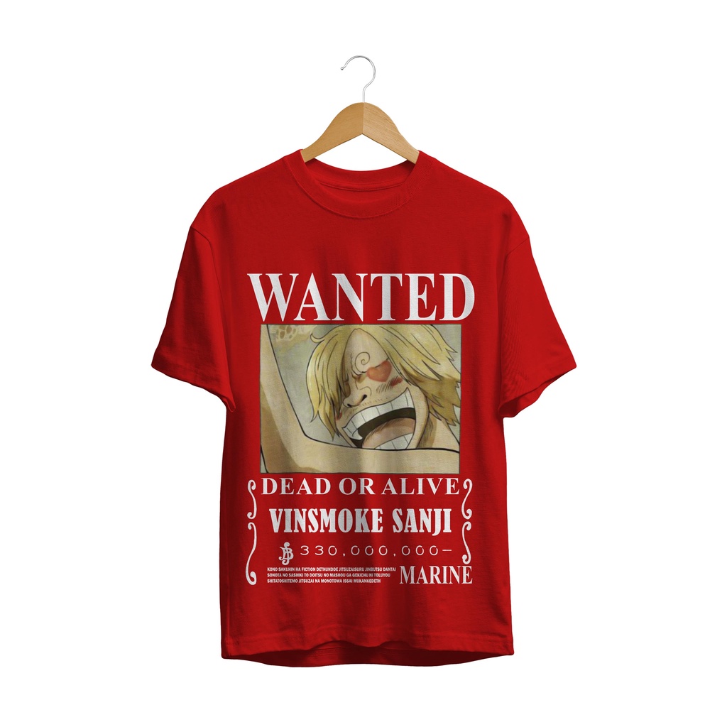 T-SHIRT BAJU ONE PIECE WANTED VINSHMOKE SANJI