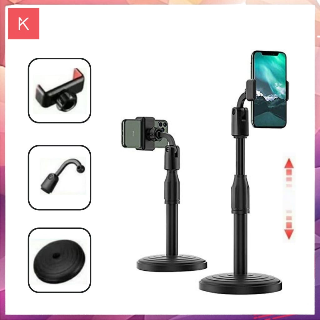 Holder Meja / Stand HP Adjustable Universal / Holder Stand Live / Stand HP Rotari