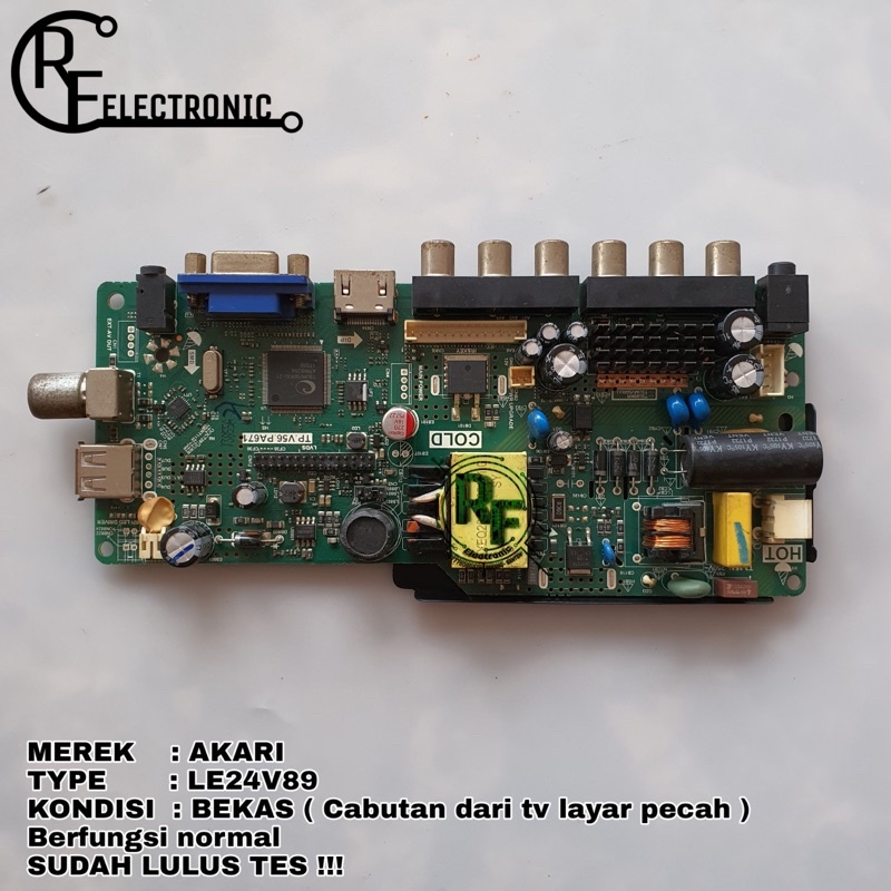 MB MOBO MAINBOARD MESIN TV LED AKARI LE24V89 LE 24V89