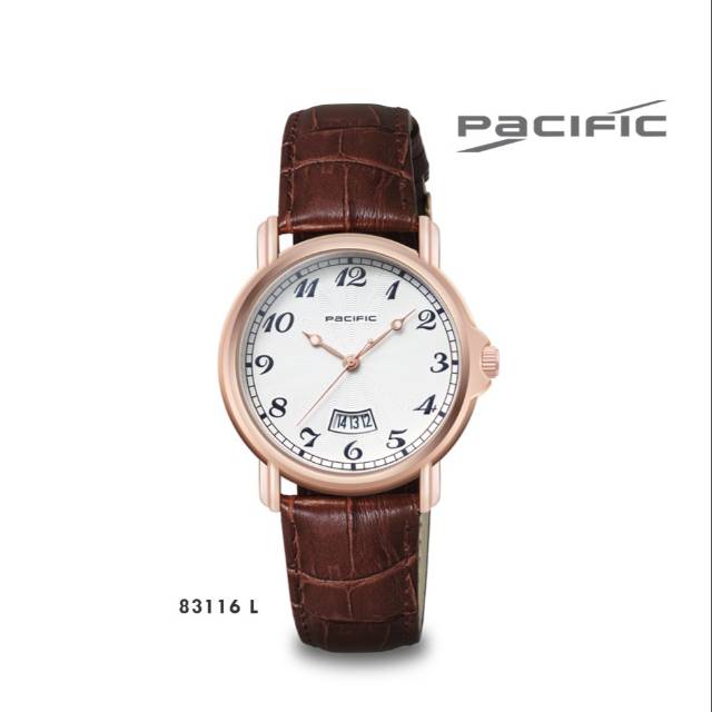 Jam Tangan Pacific Kulit Couple Original Body Rose