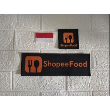 bordir logo ojek online | logo maxim | shopee food | traveloka | i driver | bendera indonesia