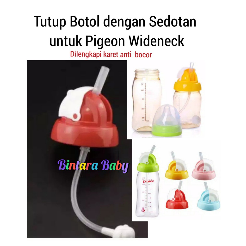 Kepala sedotan Pigeon Wide neck / Sedotan Untuk Botol Pigeon Wide neck / Tutup botol sedotan pigeon