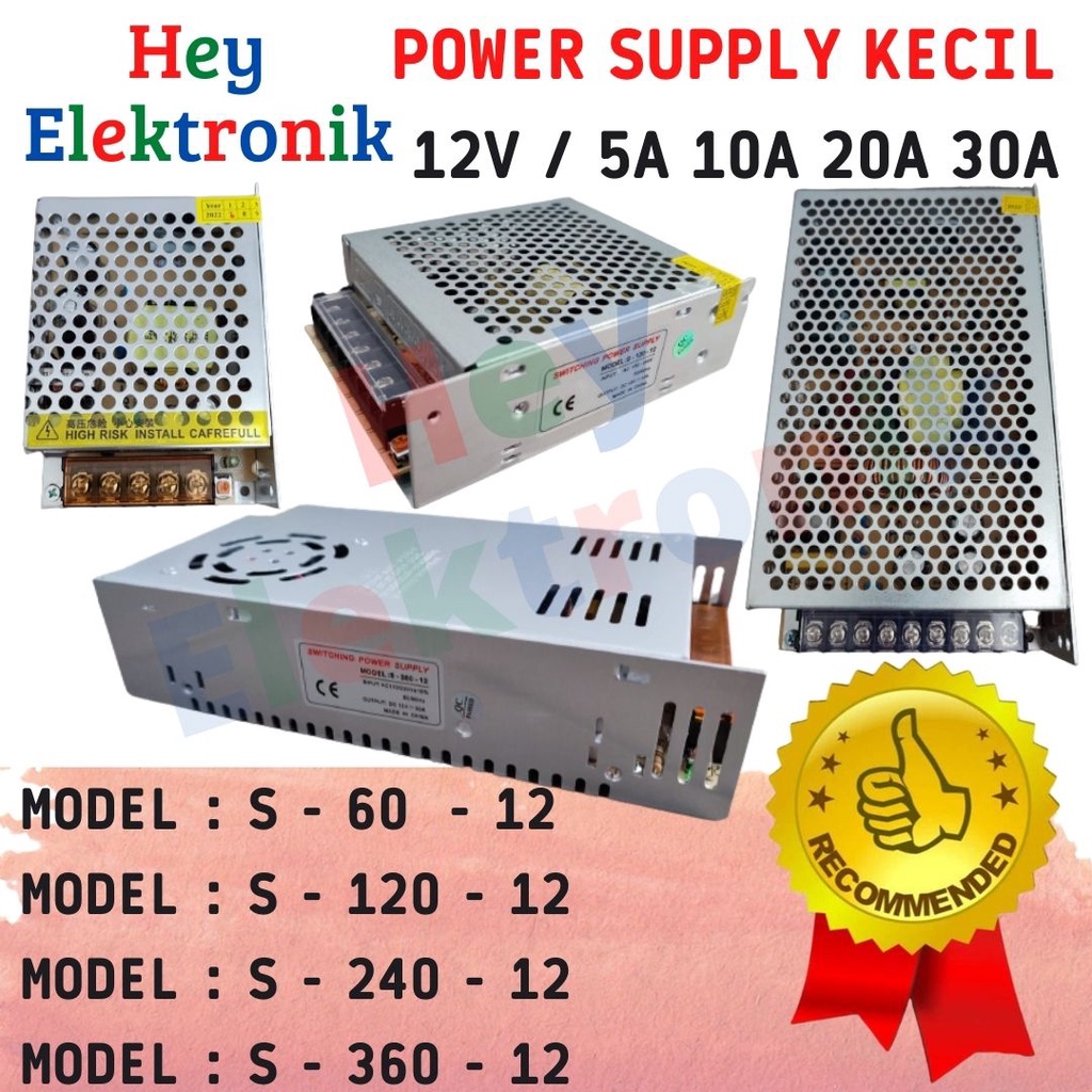 POWER SUPPLY SWITCHING POWER FAN 12V - 5A 10A 20A 30A