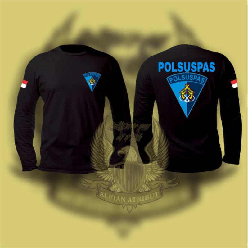 kaos polsuspas lengan panjang combed 30s/baju kaos tangan panjang polsuspas combed 30S