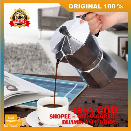 Moka Pot Alat Pembuat Kopi Espresso Pembuat Kopi Otomatis ORIGINAL