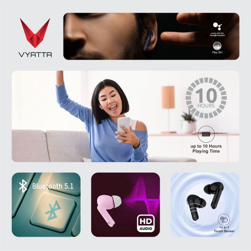 VYATTA Airboom Nano S Earphone TWS Super Slim