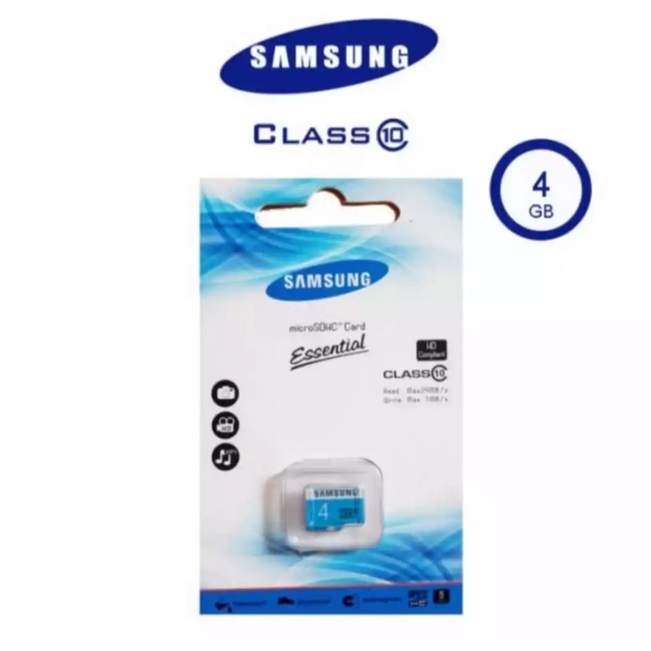 Memory Card-MMC SD Samsung Essential Class 10 4GB-8GB-16GB-32GB-64GB-Memory Card HP Samsung Essential Class 10-Biru