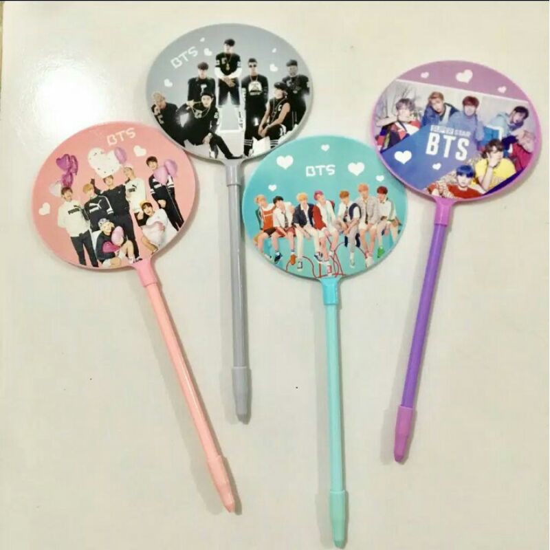 

PULPEN PENA BTS KPOP/ 256 MOTIF KARAKTER/ KIPAS KPOP BTS MURAH/BOLPOIN