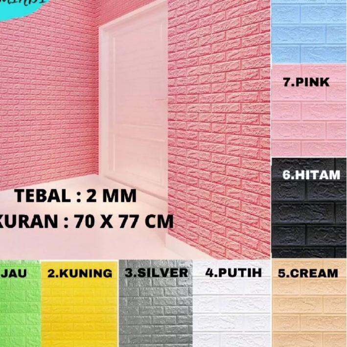 Terlaris, walpeper dinding motif  batako ukuran 70×77 