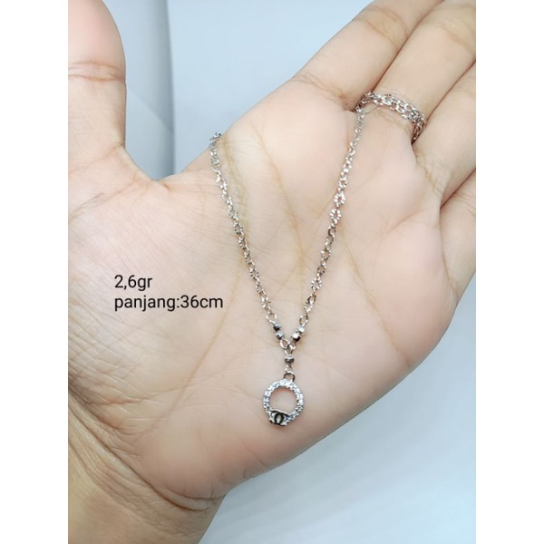 kalung koye nori anak + bola&quot; + liontin mp/ kalung perak asli silver 925 lapis emas/ kalung fashion