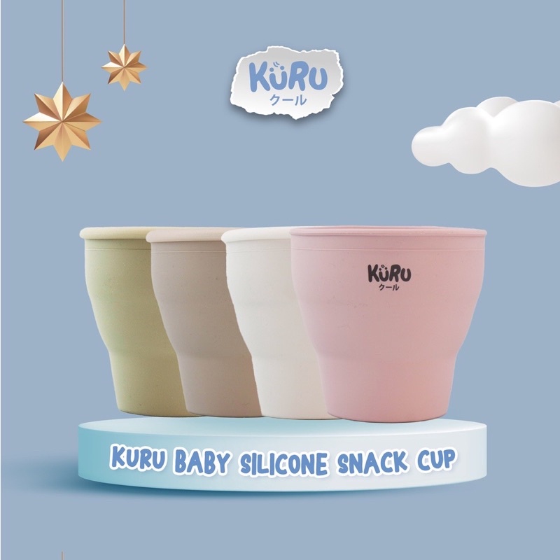 Kuru Baby Silicone Snack Cup | Tempat Makan Silikon Anak Bayi SC10